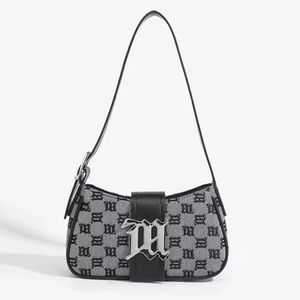 Monogram Black and Gray Shoulder Bag